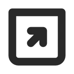 Arrow Top Right 3 Square SVG Icon